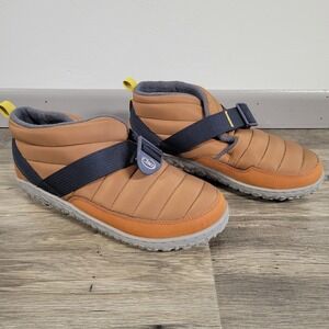 Chaco Ramble Puff Linear Womens Size 10.5 Brown Navy Quilted Bootie